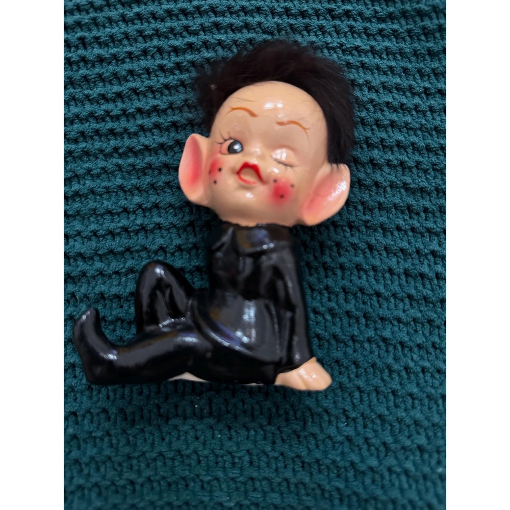 Vintage Rare Pixie Elf in Black Outfit